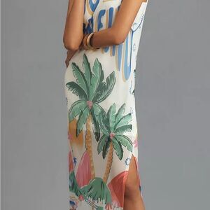 Farm Rio Graphic Mesh Midi Dress